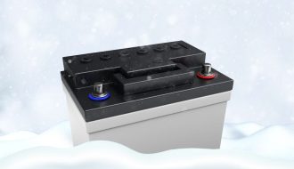 Concept of car battery not used in winter